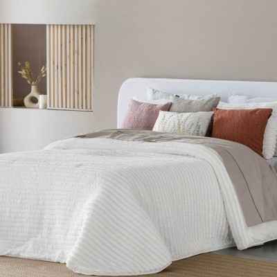 Mery Plain Double Bed Bedspread White