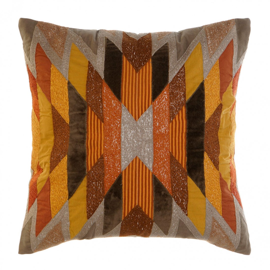 Etica Geometric Decorative Cushion Square Multicolor