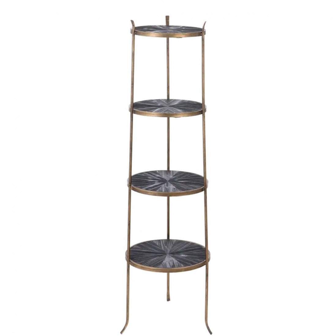 Metal and Wood Bookcase 990 Golden