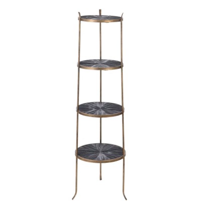 Metal and Wood Bookcase 990 Golden