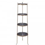 Metal and Wood Bookcase 990 Golden