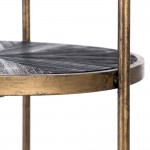 Metal and Wood Bookcase 990 Golden