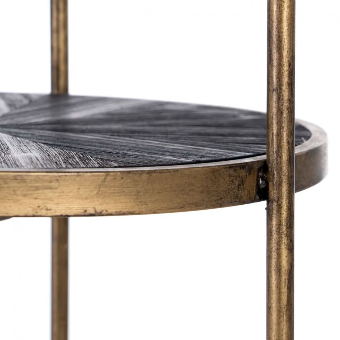 Metal and Wood Bookcase 990 Golden