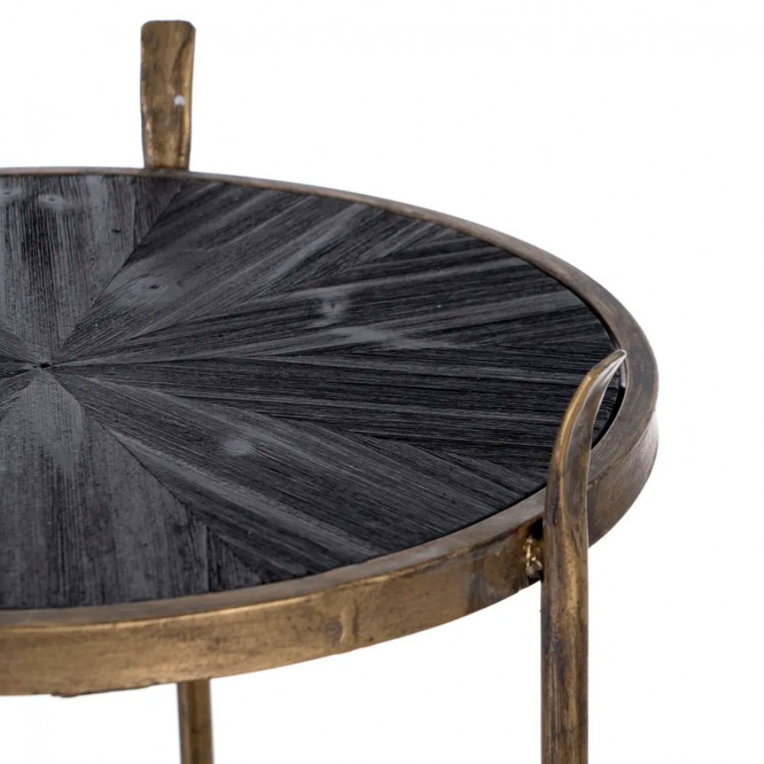 Metal and Wood Bookcase 990 Golden