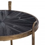 Metal and Wood Bookcase 990 Golden