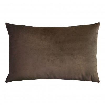 Velina Plain Decorative Cushion Dark Brown