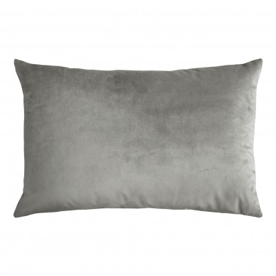 Velina Plain Decorative Cushion Silver Gray