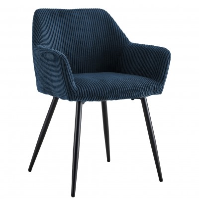Cadeira de Jantar Bombazine Rochelle Azul - Pack 2
