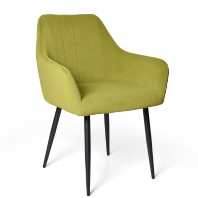 Velvety Dining Chair Limoges Green - Pack 2