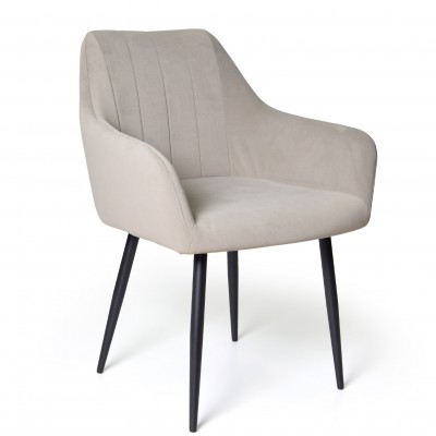 Velvety Dining Chair Limoges Taupe Beige - Pack 2