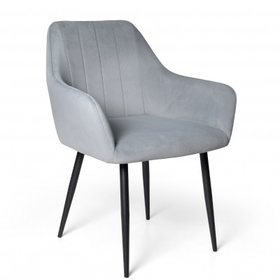 Velvety Dining Chair Limoges Gray - Pack 2