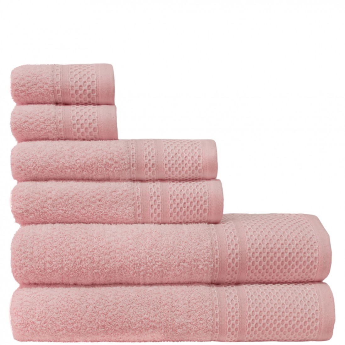 Fil F-300 6 Towels Bath Set Pink