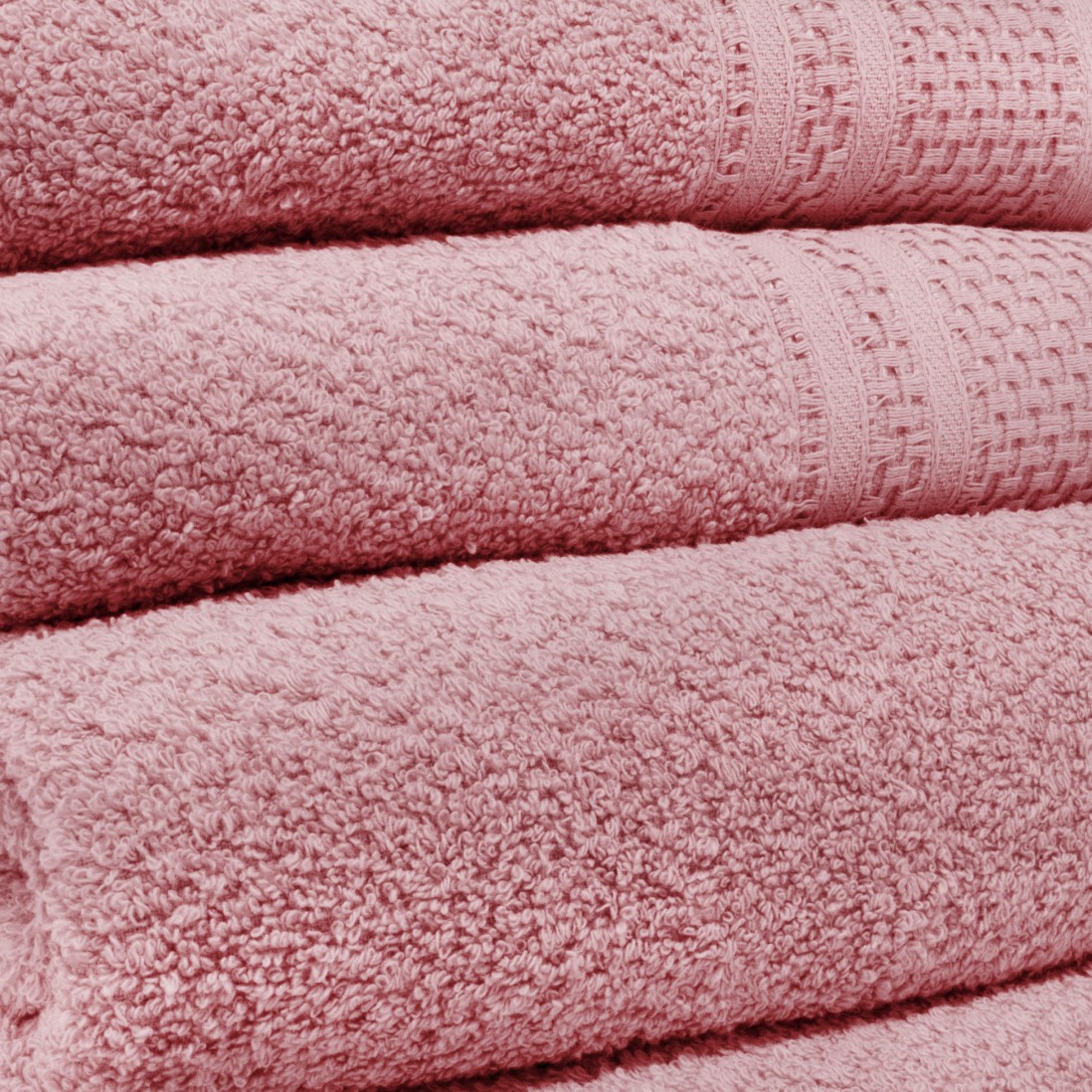 Fil F-300 6 Towels Bath Set Pink