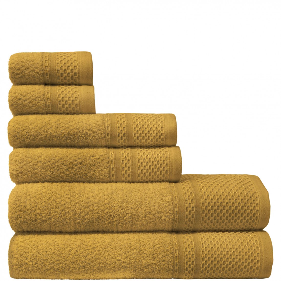 Fil F-300 6 Towels Bath Set Mustard Yellow