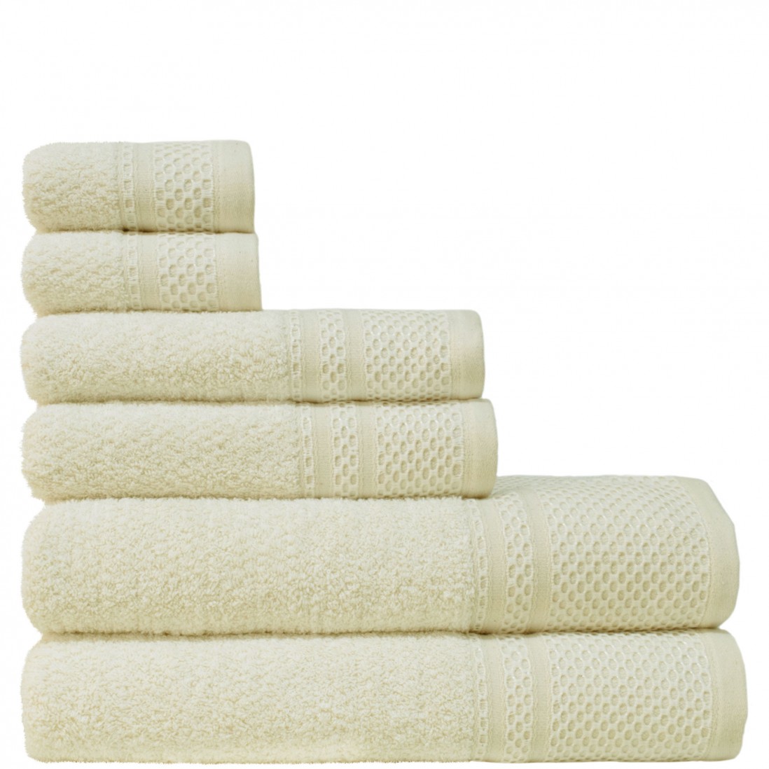 Fil F-300 6 Towels Bath Set Beige