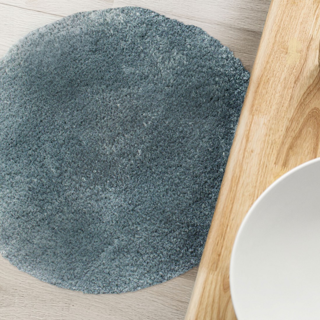 Round Bath Rug Viena Blue