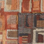 Geometric Area Rug Glam Velvet 3652/010 Orange