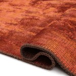 Alfombra Lisa Glam Velvet 2025/010 Naranja