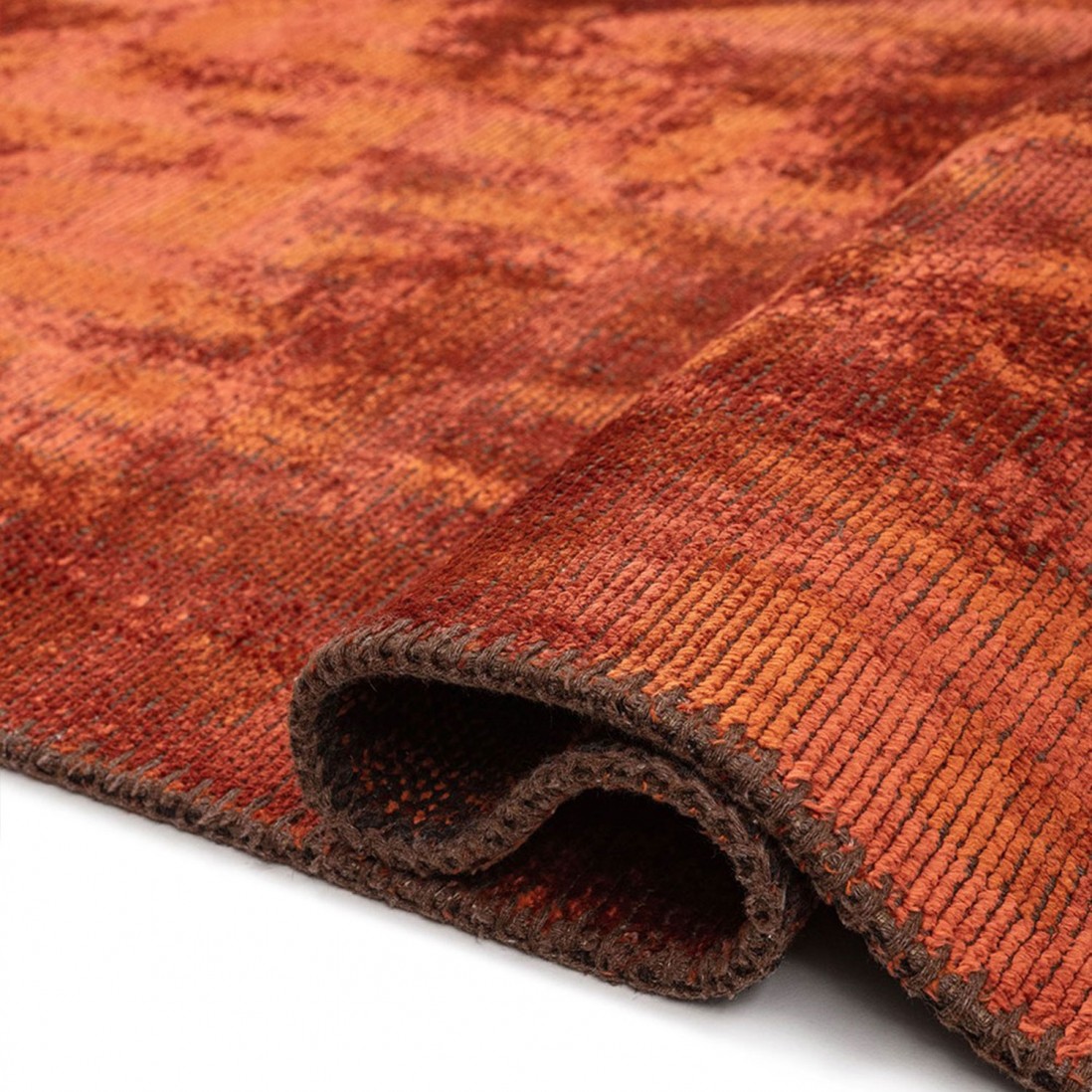 Plain Area Rug Glam Velvet 71431/824 Orange