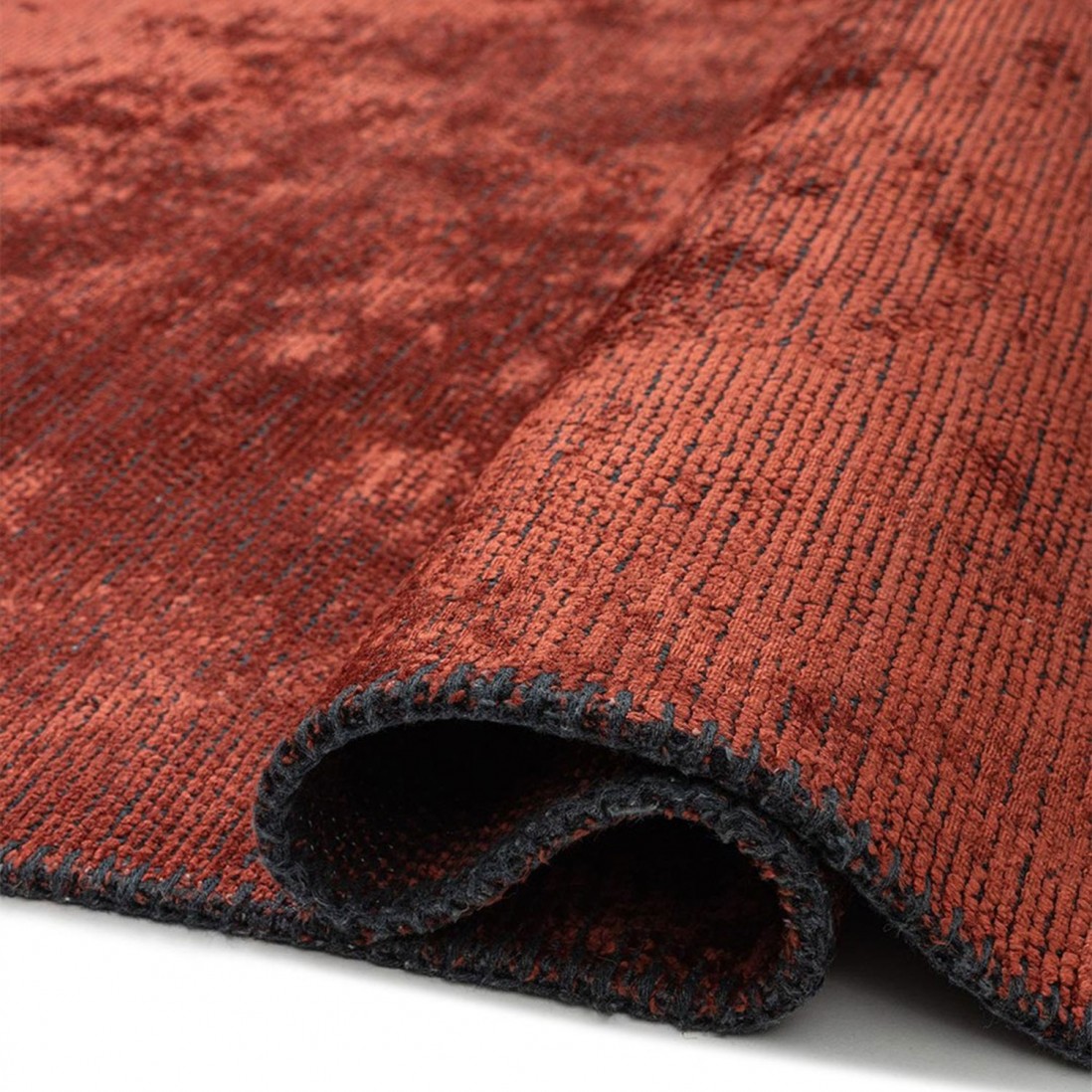 Plain Area Rug Glam Velvet 71431/830 Red