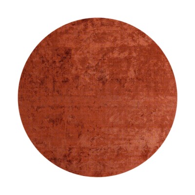 Plain Round Rug Glam Velvet 71431/834 Orange