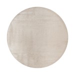 Plain Round Rug Glam Velvet 71431/839 White