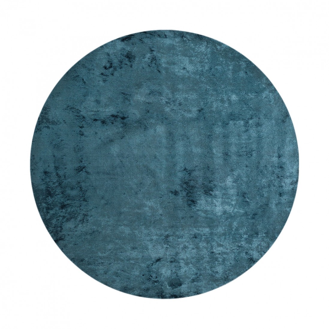 Plain Round Rug Glam Velvet 71431/832 Blue