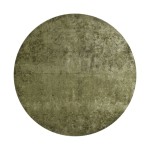 Plain Round Rug Glam Velvet 71431/833 Green