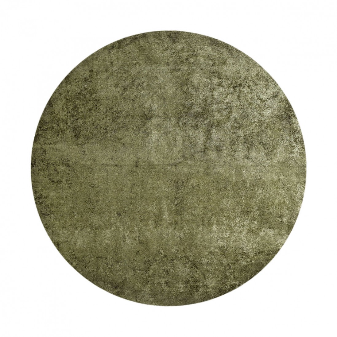 Plain Round Rug Glam Velvet 71431/833 Green