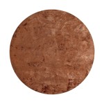 Plain Round Rug Glam Velvet 71431/837 Orange