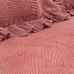 Lola No Filling Double Bed Bedspread Pink