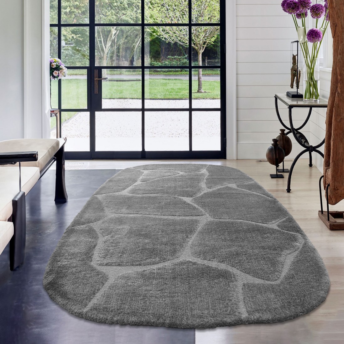 Modern Oval Rug Mori 14067/5171 Gray