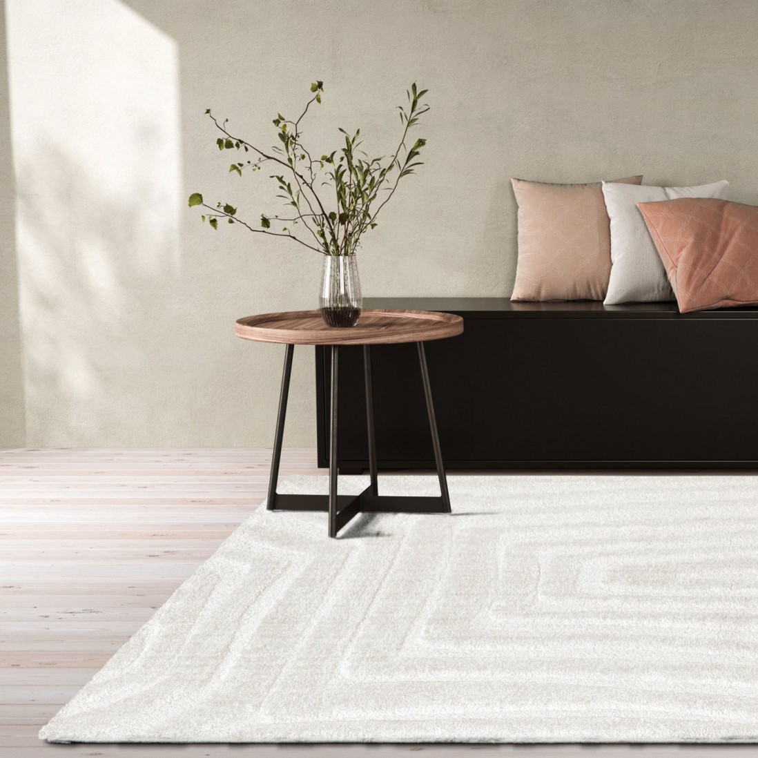 Modern Area Rug Nagano 13016/6191 White