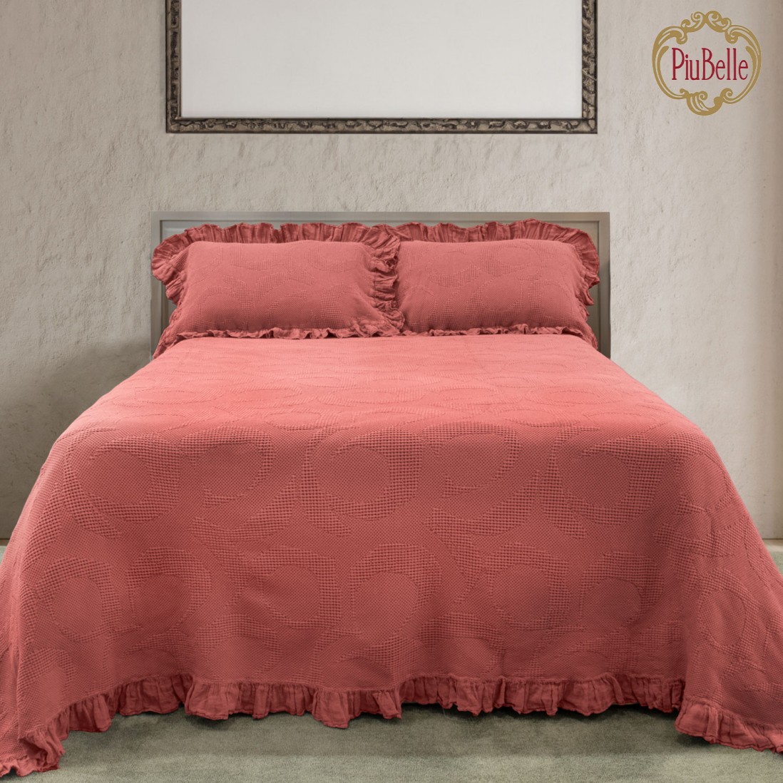 Lola No Filling Double Bed Bedspread Pink