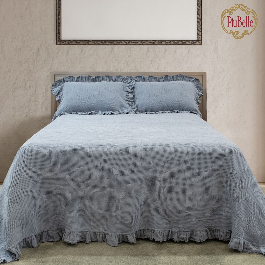 Lola No Filling Double Bed Bedspread Blue