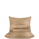 Jogo de Lenis Cama de Solteiro Micro 3 Peas Castanho Taupe