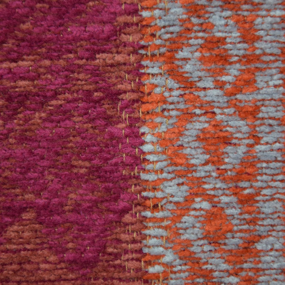 Vintage Area Rug Patchwork Chenille 8371 Pink