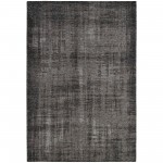 Alfombra Lisa Antik Chenille Grunge Gris Antracita