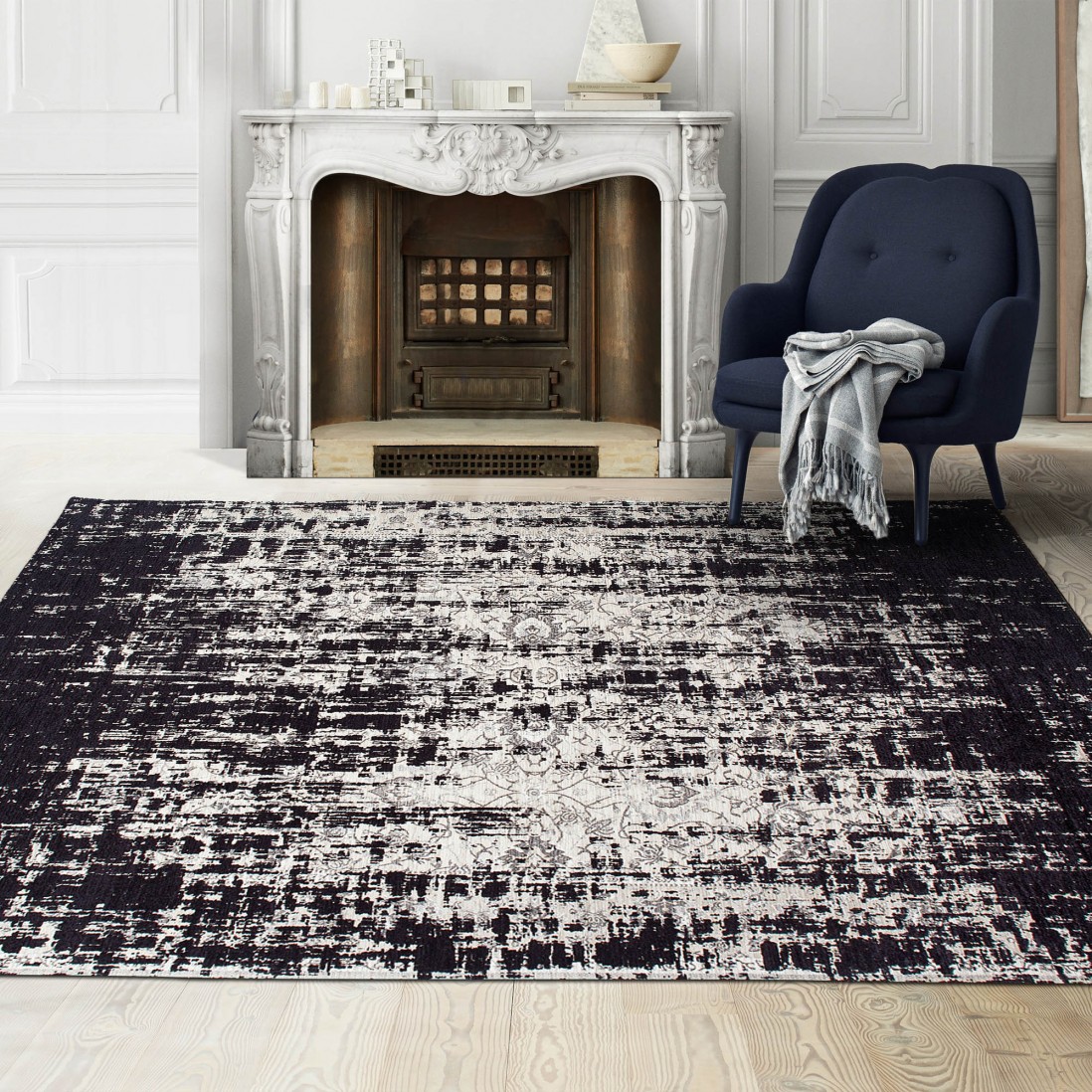 Erased Chenille 007 Area Rug