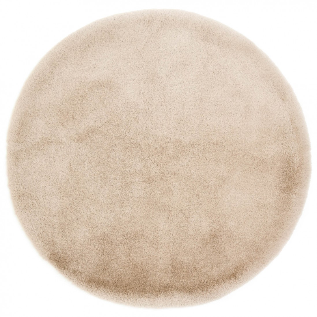 Washable Round Rug San Diego 054 Light Brown