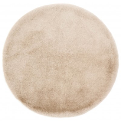 Washable Round Rug San Diego 054 Light Brown