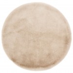 Washable Round Rug San Diego 054 Light Brown