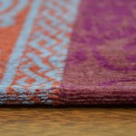 Vintage Area Rug Patchwork Chenille 8371 Pink