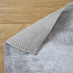 Plain Area Rug Griffe 017 Silver Gray