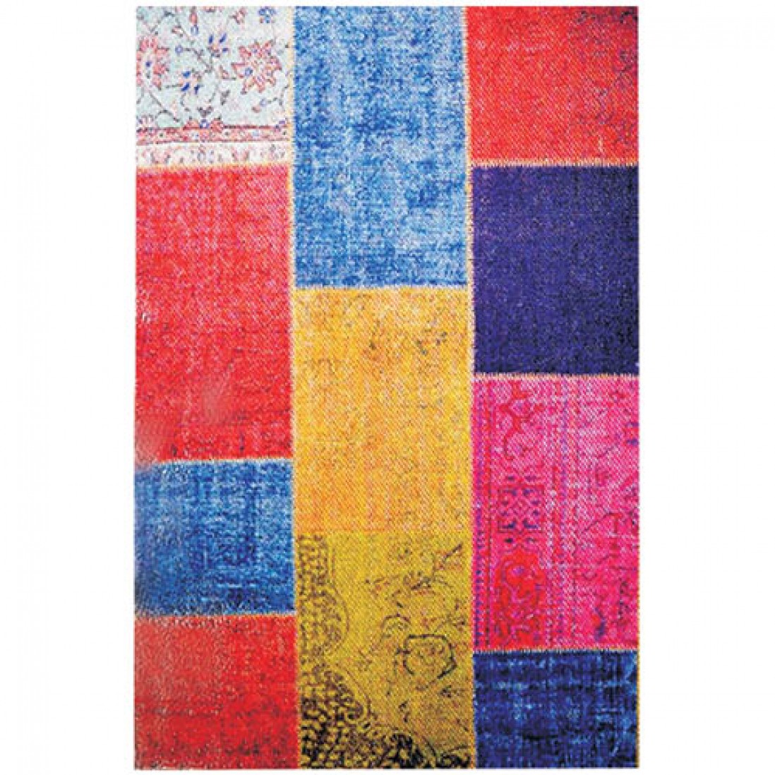 MODERN PATCHWORK MULTI AREA RUG