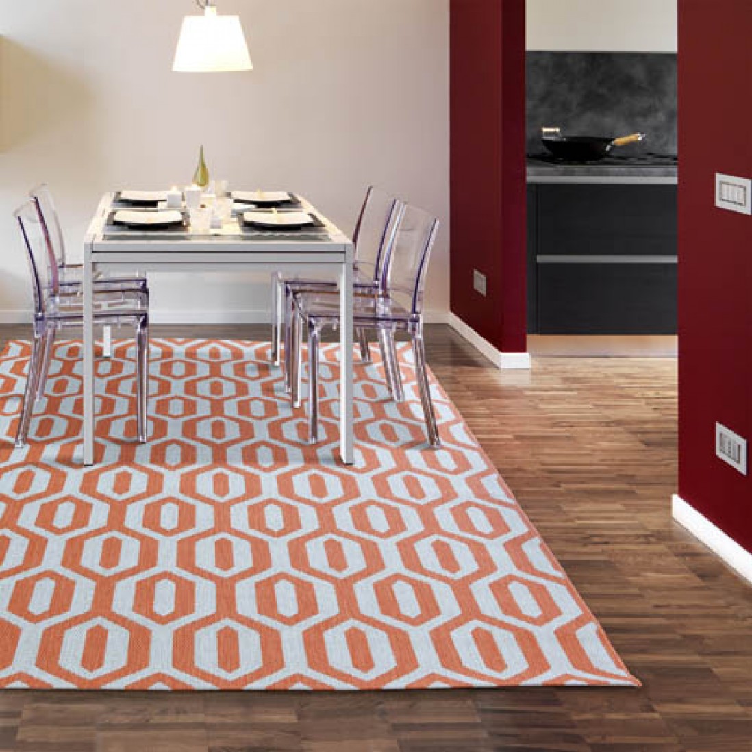 In & Out Area Rug Kiribati II 48618/588 Orange