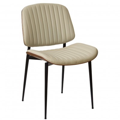 Wood and Polyskin Dining Chair Sevres Cream - Pack 2