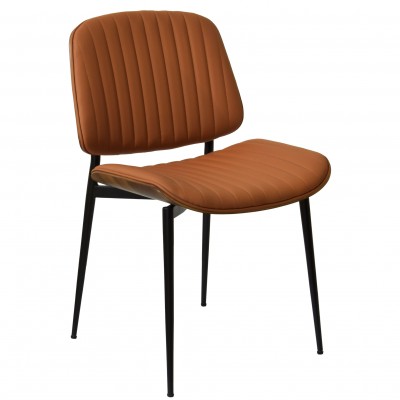 Wood and Polyskin Dining Chair Sevres Camel - Pack 2