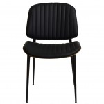 Wood and Polyskin Dining Chair Sevres Black