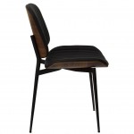 Wood and Polyskin Dining Chair Sevres Black